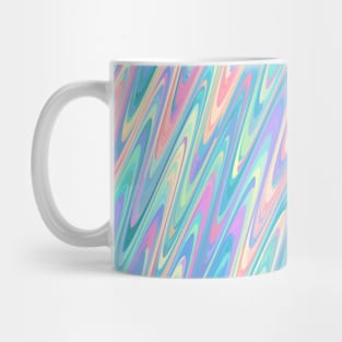Psychedelic Funky Boho Colorful Digital Abstract Wave Pattern Mug